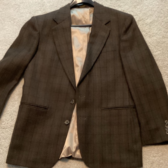 Oscar de la Renta Dark Brown Men's Blazer - Picture 1 of 4